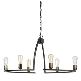 19.5" Height Metal Chandelier In Dark Bronze Finish By Cal Lighting