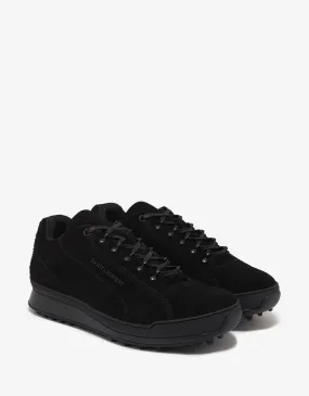 Black Suede Leather Jump Trainers