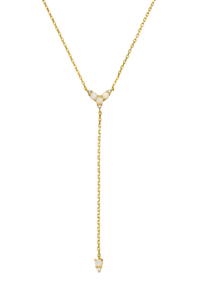 Opal Hope Y-Necklace 14K Gold