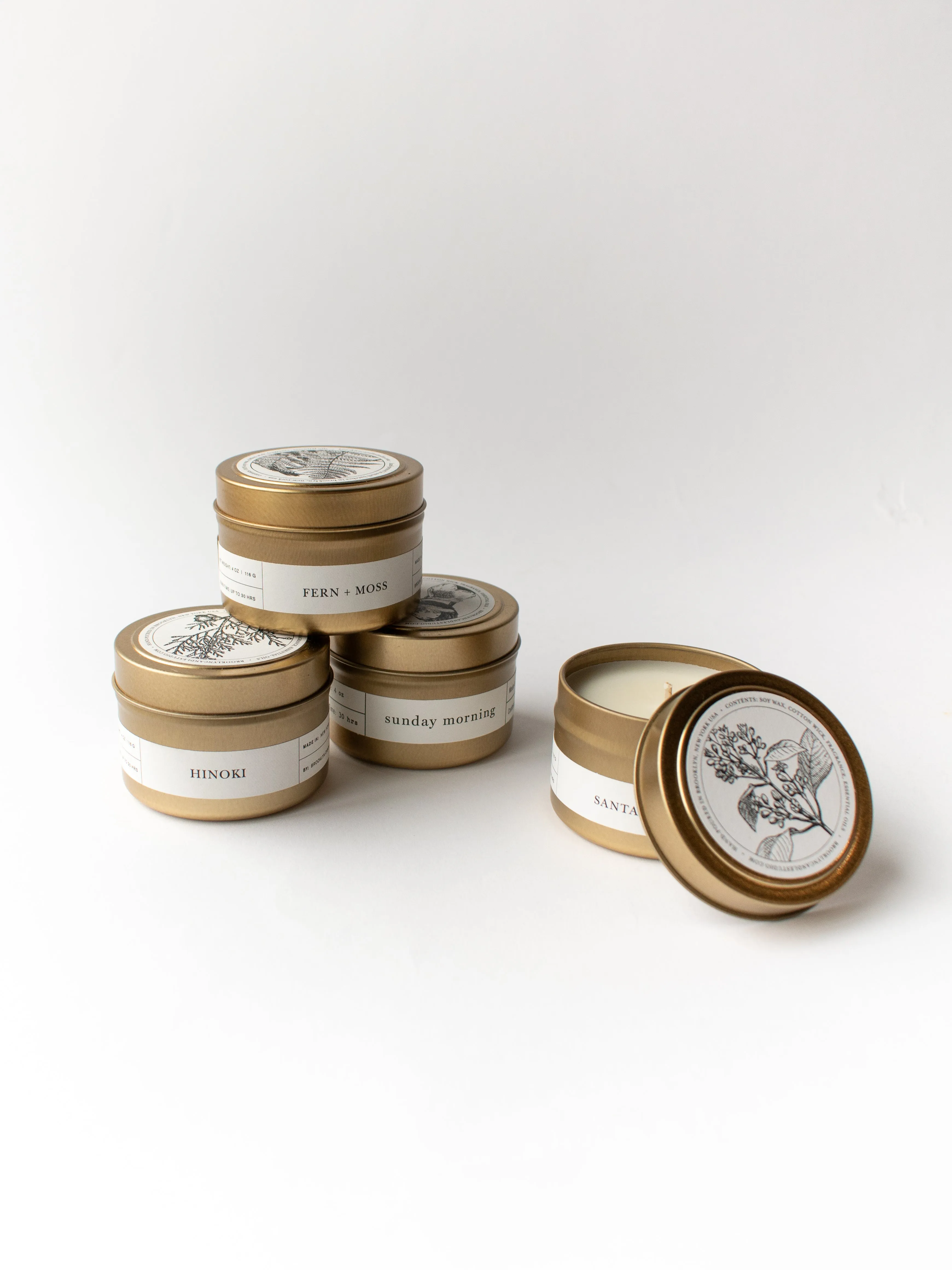 Santal Gold Travel Tin Candle