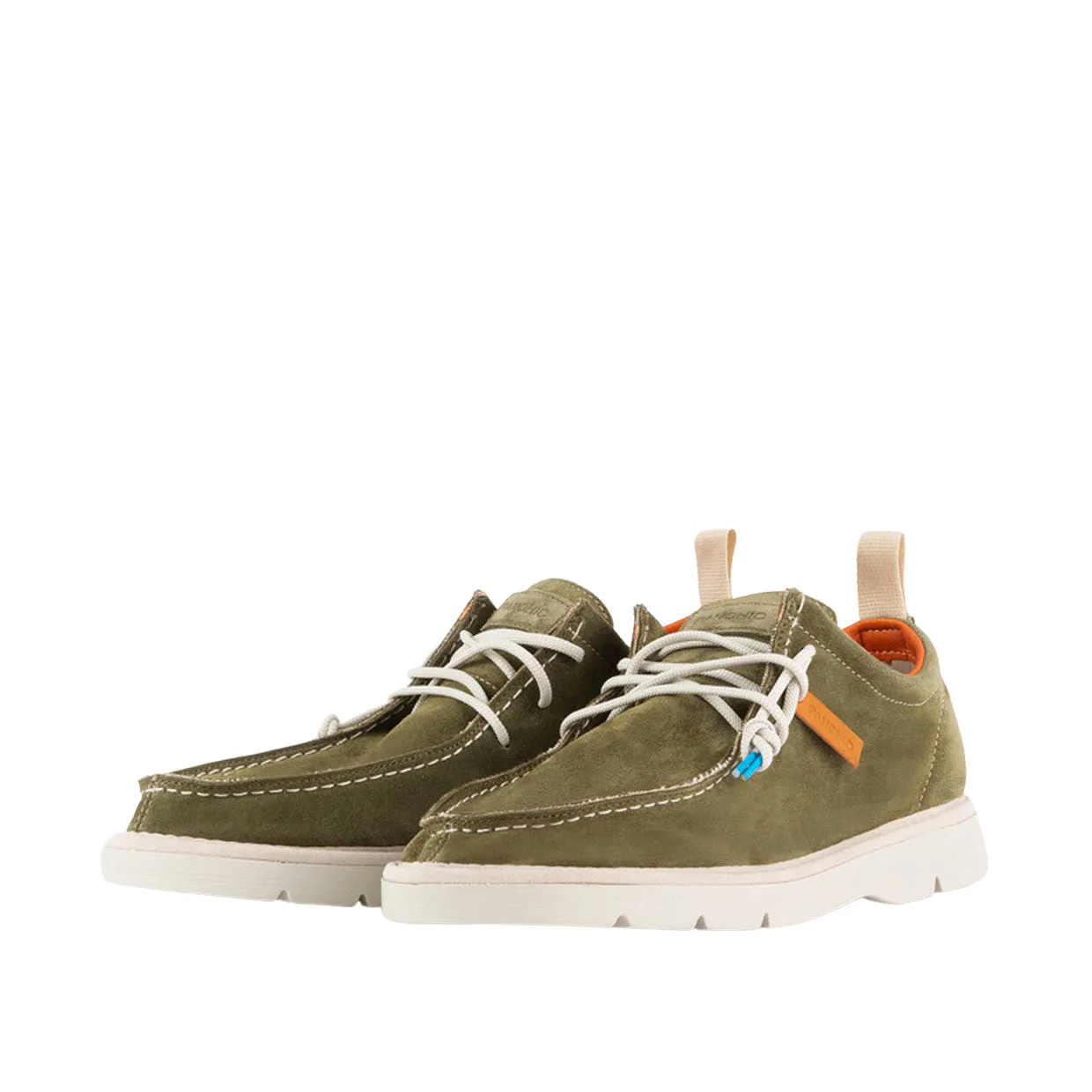 Scarpe Allacciate Panchic P19 Suede Verde Salvia