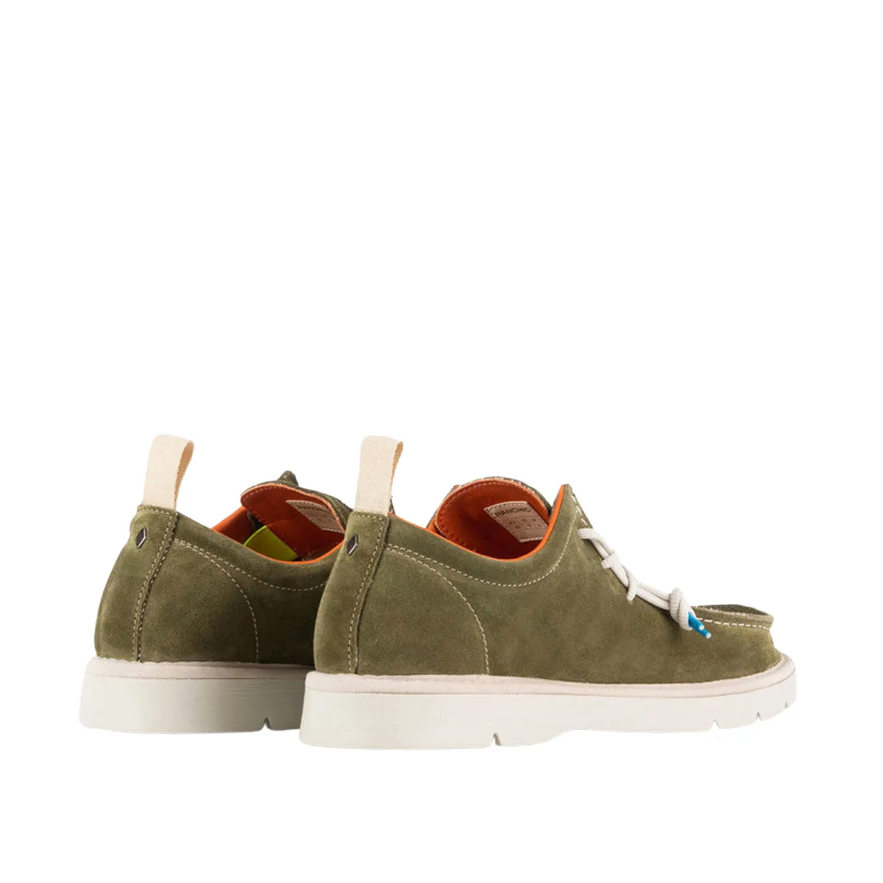 Scarpe Allacciate Panchic P19 Suede Verde Salvia